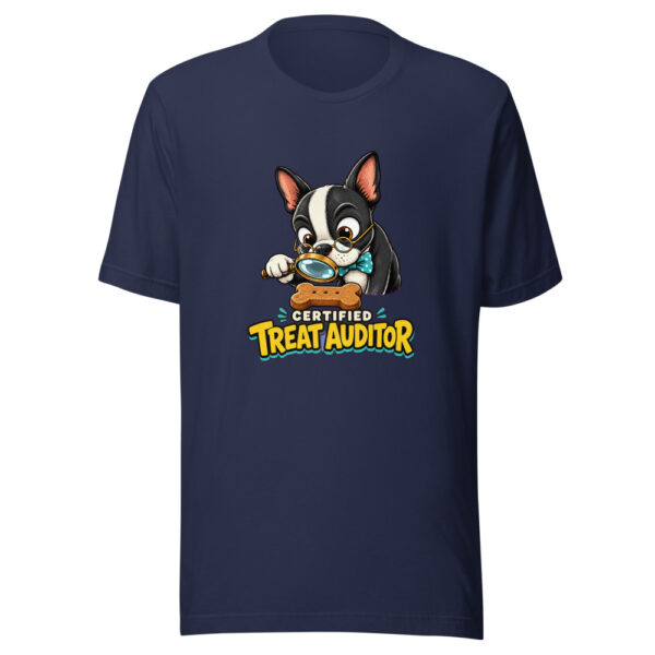 Certified Treat Auditor Dog-owner-humor Graphic Tee mockup 6