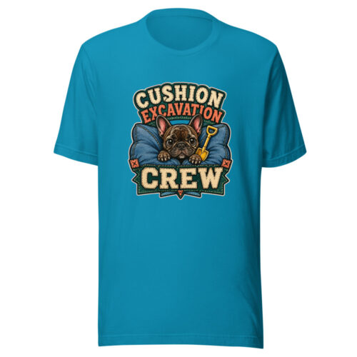 Cushion Excavation Crew Couch-humor Graphic Tee front view