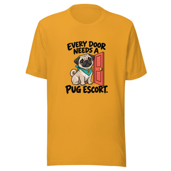 Every Door Needs A Pug Escort Graphic Tee mockup 2 Every Door Needs A Pug Escort Graphic Tee mockup 2