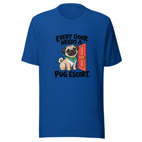 Every Door Needs A Pug Escort Graphic Tee mockup 3 Every Door Needs A Pug Escort Graphic Tee mockup 3