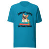 Frenchie Claims The Towel Throne Graphic Tee mockup 2 Frenchie Claims The Towel Throne Graphic Tee mockup 2