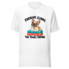 Frenchie Claims The Towel Throne Graphic Tee mockup 5 Frenchie Claims The Towel Throne Graphic Tee mockup 5