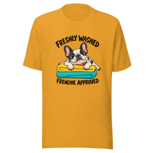 Freshly Washed Frenchie Approved Graphic Tee front view