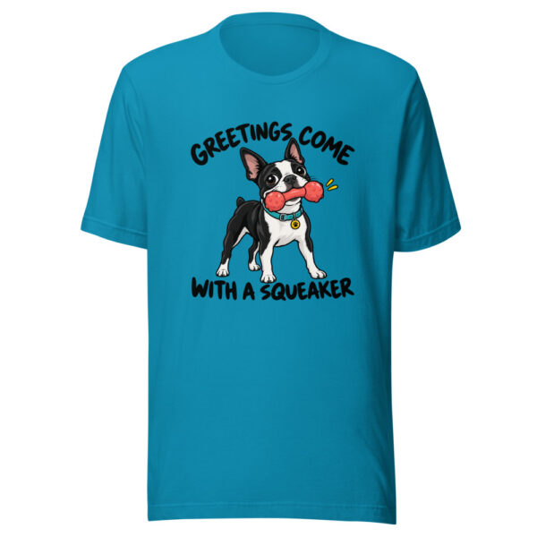Greetings Come With A Squeaker Graphic Tee mockup 2 Greetings Come With A Squeaker Graphic Tee mockup 2