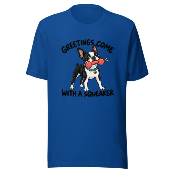 Greetings Come With A Squeaker Graphic Tee mockup 3 Greetings Come With A Squeaker Graphic Tee mockup 3