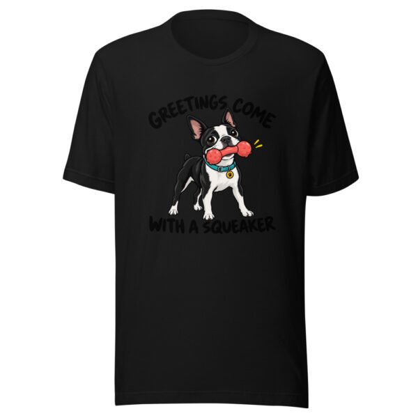 Greetings Come With A Squeaker Graphic Tee mockup 4 Greetings Come With A Squeaker Graphic Tee mockup 4