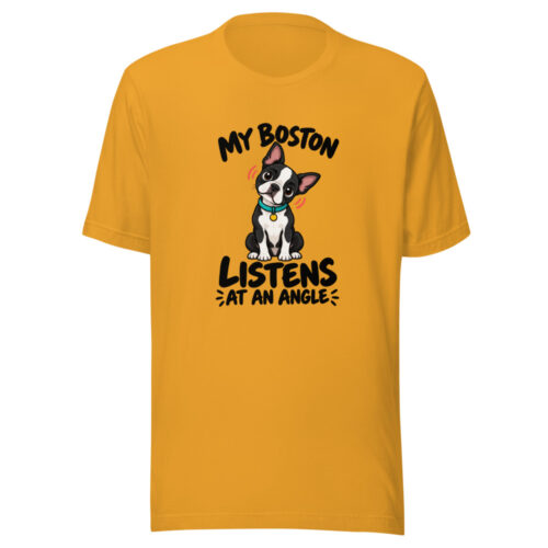 My Boston Listens At An Angle Graphic Tee mockup 1 My Boston Listens At An Angle Graphic Tee front view