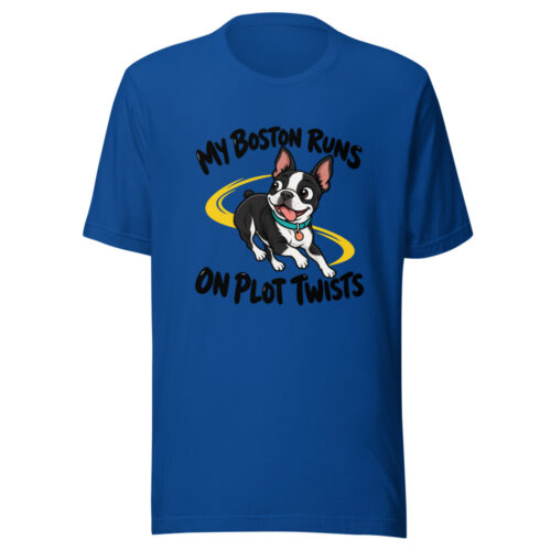 My Boston Runs On Plot Twists Graphic Tee mockup 1 My Boston Runs On Plot Twists Graphic Tee front view