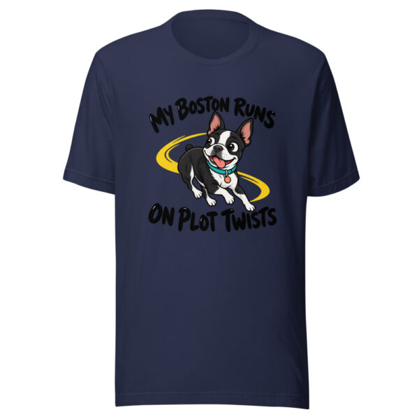 My Boston Runs On Plot Twists Graphic Tee mockup 6 My Boston Runs On Plot Twists Graphic Tee mockup 6