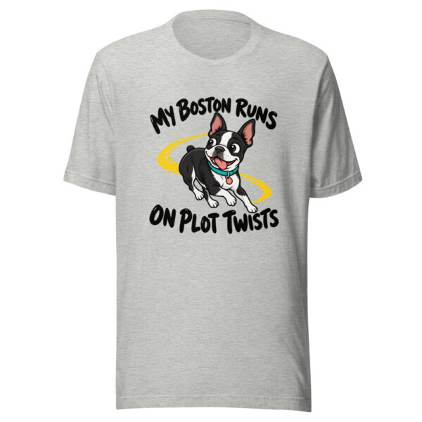 My Boston Runs On Plot Twists Graphic Tee mockup 7 My Boston Runs On Plot Twists Graphic Tee mockup 7