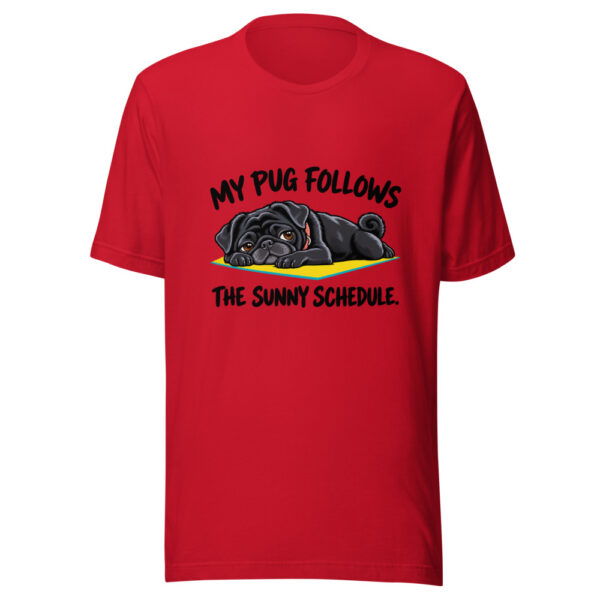 My Pug Follows The Sunny Schedule Graphic Tee mockup 8 My Pug Follows The Sunny Schedule Graphic Tee mockup 8