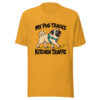My Pug Tracks Kitchen Traffic Graphic Tee mockup 2