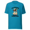 Pug Questions Require A Different Angle Graphic Tee mockup 1 Pug Questions Require A Different Angle Graphic Tee front view