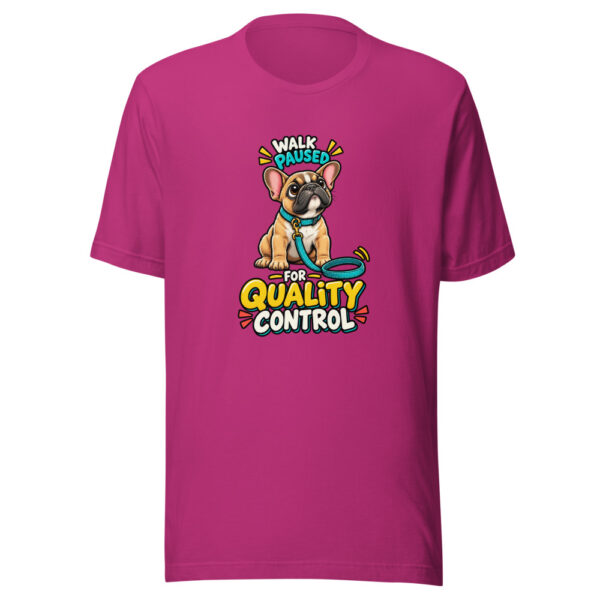 Walk Paused For Quality Control Frenchie-walk-inspection Graphic Tee mockup 2 Walk Paused For Quality Control Frenchie-walk-inspection Graphic Tee mockup 2