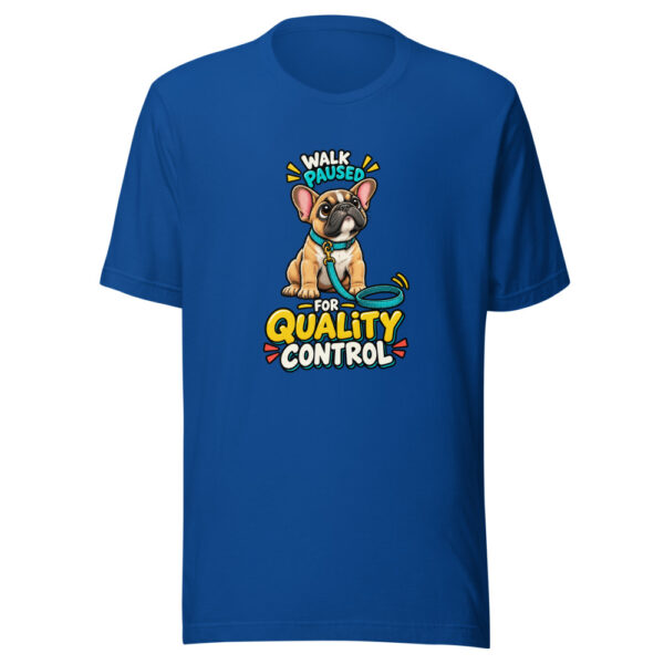 Walk Paused For Quality Control Frenchie-walk-inspection Graphic Tee mockup 3 Walk Paused For Quality Control Frenchie-walk-inspection Graphic Tee mockup 3
