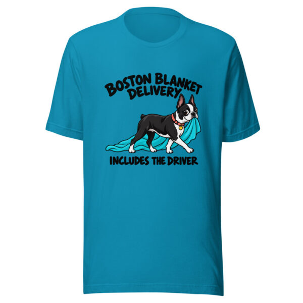 Boston Blanket Delivery Includes The Driver Graphic Tee mockup 1 Boston Blanket Delivery Includes The Driver Graphic Tee front view