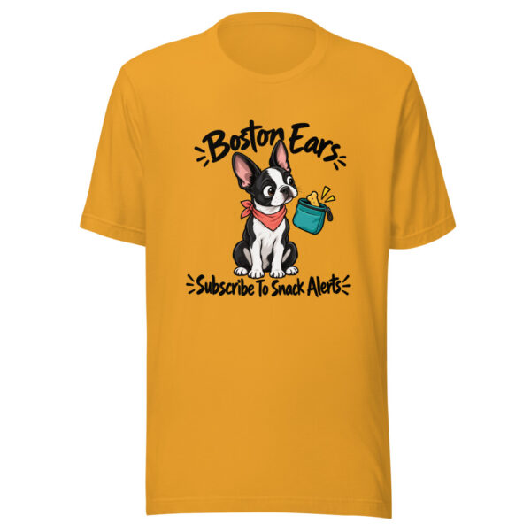 Boston Ears Subscribe To Snack Alerts Graphic Tee mockup 1 Boston Ears Subscribe To Snack Alerts Graphic Tee front view