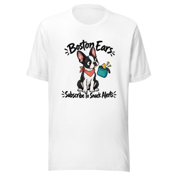 Boston Ears Subscribe To Snack Alerts Graphic Tee mockup 5 Boston Ears Subscribe To Snack Alerts Graphic Tee mockup 5