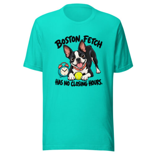 Boston Fetch Has No Closing Hours Graphic Tee mockup 1 Boston Fetch Has No Closing Hours Graphic Tee front view
