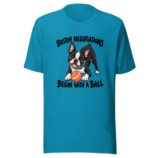 Boston Negotiations Begin With A Ball Graphic Tee mockup 2 Boston Negotiations Begin With A Ball Graphic Tee mockup 2