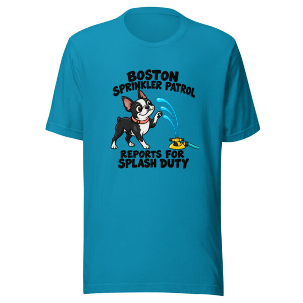 Boston Sprinkler Patrol Reports For Splash Duty Graphic Tee mockup 2 Boston Sprinkler Patrol Reports For Splash Duty Graphic Tee mockup 2