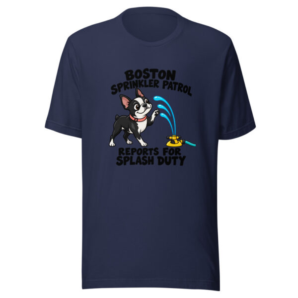 Boston Sprinkler Patrol Reports For Splash Duty Graphic Tee mockup 6 Boston Sprinkler Patrol Reports For Splash Duty Graphic Tee mockup 6