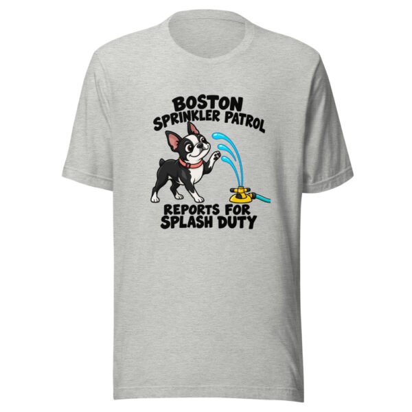 Boston Sprinkler Patrol Reports For Splash Duty Graphic Tee mockup 7 Boston Sprinkler Patrol Reports For Splash Duty Graphic Tee mockup 7