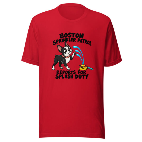 Boston Sprinkler Patrol Reports For Splash Duty Graphic Tee mockup 8 Boston Sprinkler Patrol Reports For Splash Duty Graphic Tee mockup 8
