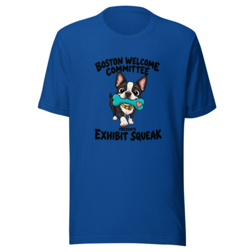 Boston Welcome Committee Presents Exhibit Squeak Graphic Tee mockup 1 Boston Welcome Committee Presents Exhibit Squeak Graphic Tee front view