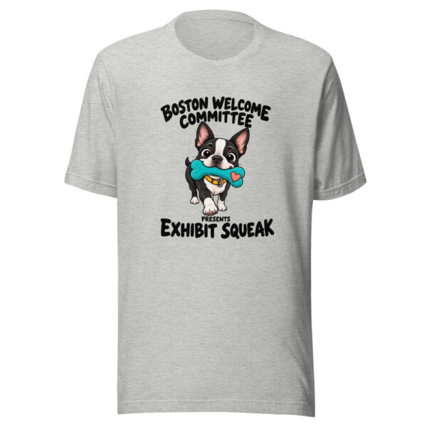 Boston Welcome Committee Presents Exhibit Squeak Graphic Tee mockup 7