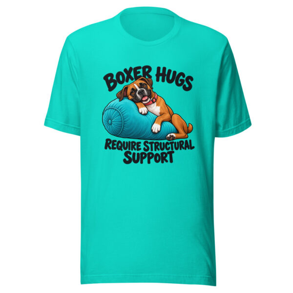 Boxer Hugs Require Structural Support Graphic Tee front view