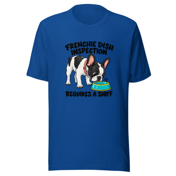Frenchie Dish Inspection Requires A Sniff Graphic Tee mockup 3 Frenchie Dish Inspection Requires A Sniff Graphic Tee mockup 3