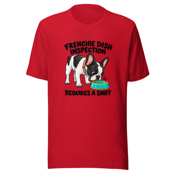 Frenchie Dish Inspection Requires A Sniff Graphic Tee mockup 8 Frenchie Dish Inspection Requires A Sniff Graphic Tee mockup 8
