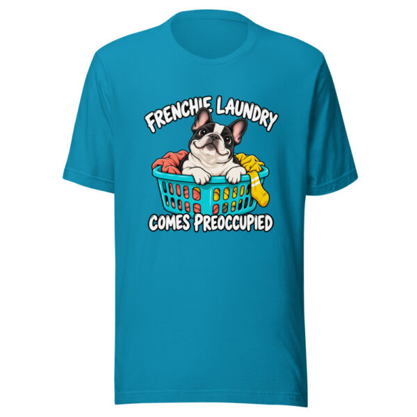 Frenchie Laundry Comes Preoccupied Graphic Tee mockup 2 Frenchie Laundry Comes Preoccupied Graphic Tee mockup 2