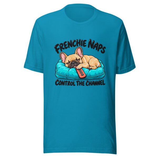 Frenchie Naps Control The Channel Graphic Tee mockup 1 Frenchie Naps Control The Channel Graphic Tee front view