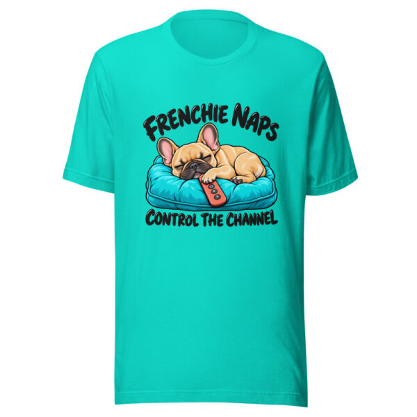 Frenchie Naps Control The Channel Graphic Tee mockup 2 Frenchie Naps Control The Channel Graphic Tee mockup 2