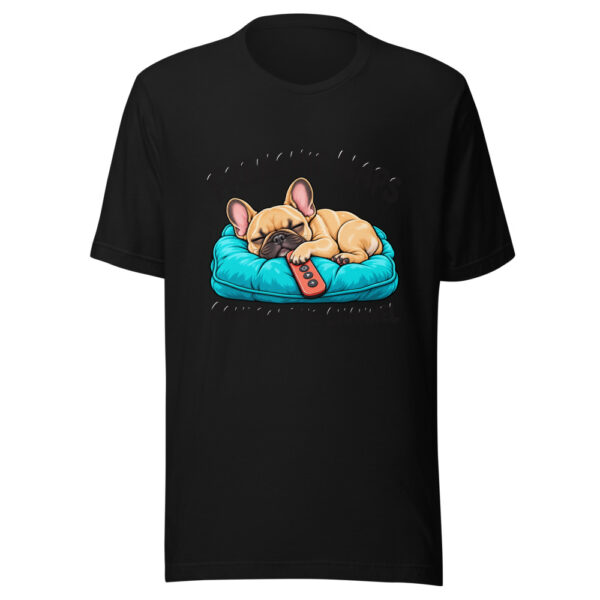 Frenchie Naps Control The Channel Graphic Tee mockup 4 Frenchie Naps Control The Channel Graphic Tee mockup 4