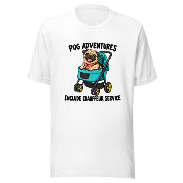 Pug Adventures Include Chauffeur Service Graphic Tee mockup 5 Pug Adventures Include Chauffeur Service Graphic Tee mockup 5