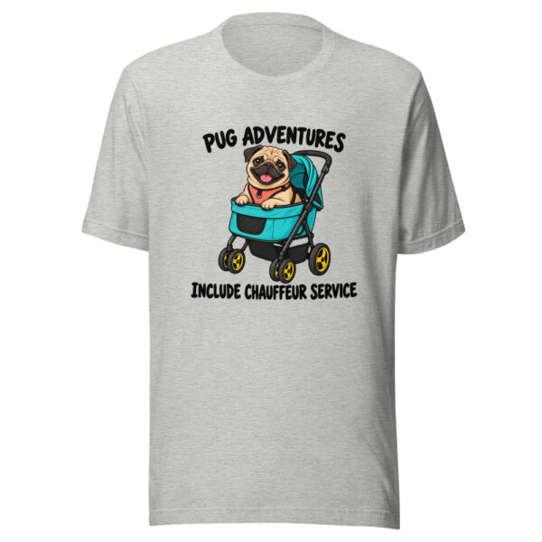 Pug Adventures Include Chauffeur Service Graphic Tee mockup 7 Pug Adventures Include Chauffeur Service Graphic Tee mockup 7