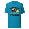 Pug Cuddles Cancel My Typing Privileges Graphic Tee front view