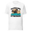 Pug Cuddles Cancel My Typing Privileges Graphic Tee mockup 5