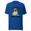 Pug Dinner Reminders Arrive By Stare Graphic Tee mockup 1 Pug Dinner Reminders Arrive By Stare Graphic Tee front view