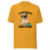 Pug Dinner Reminders Arrive By Stare Graphic Tee mockup 3 Pug Dinner Reminders Arrive By Stare Graphic Tee mockup 3