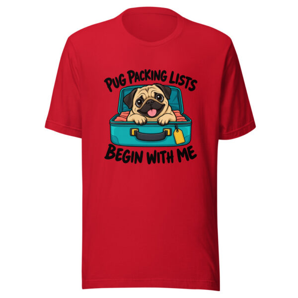 Pug Packing Lists Begin With Me Graphic Tee mockup 8 Pug Packing Lists Begin With Me Graphic Tee mockup 8