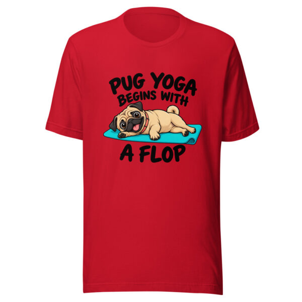 Pug Yoga Begins With A Flop Graphic Tee mockup 8 Pug Yoga Begins With A Flop Graphic Tee mockup 8